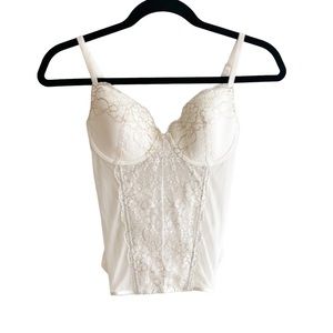 White Mesh Gold Detail Underwire Corset